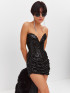 Платье с пайетками черное KVETKA PL23061.2
