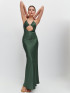 Платье с открытым декольте зеленое KVETKA PL24062.3