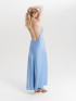 Платье с открытой спиной голубое KVETKA PL23043.4
