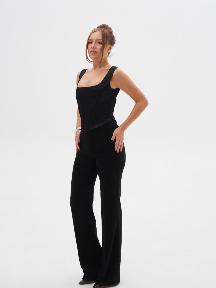 Корсет с кантами черный KVETKA KT25110.5