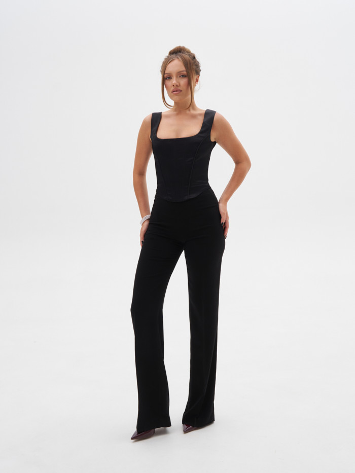 Корсет с кантами черный KVETKA KT25110.5